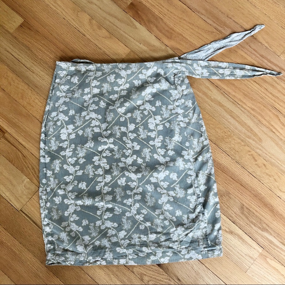 floral wrap around skirt